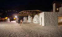 Concorso di sculture nella neve a Selva di Val Gardena