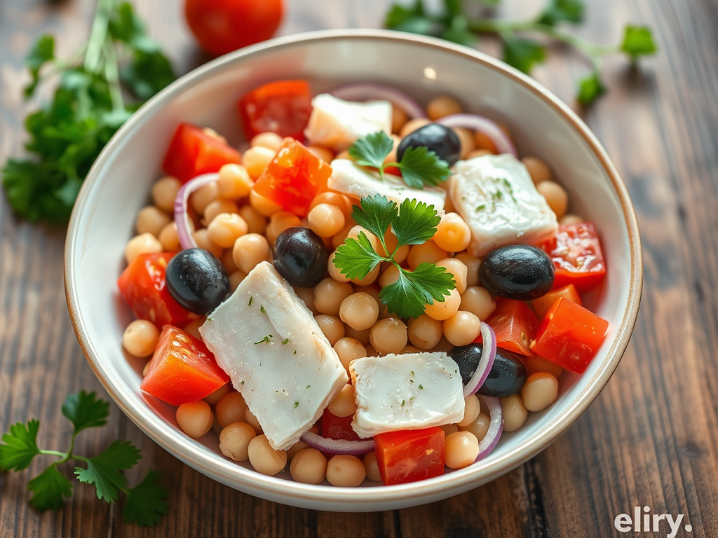 Insalata di ceci e merluzzo